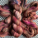 HIKING AT PAINT ROCK -- Wave Hill zebra fingering yarn -- ready to ship