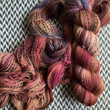 HIKING AT PAINT ROCK -- Wave Hill zebra fingering yarn -- ready to ship