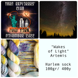 WAKES OF LIGHT -- Harlem sock Full Skein -- ready to ship yarn