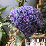 *Diurnal Hat Knitting Pattern -- digital download (DK weight)