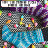 *Frontosa Striped Socks Pattern -- digital download