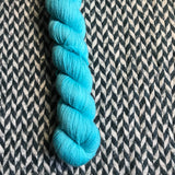 HIGHLIGHTER BLUE -- Half-Skein -- Times Square sock yarn -- ready to ship