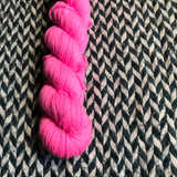 HIGHLIGHTER PINK -- Half-Skein -- Times Square sock yarn --ready to ship