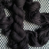 BLACKBIRD -- Wave Hill zebra fingering yarn -- ready to ship