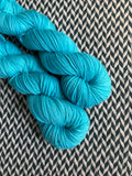 HIGHLIGHTER BLUE -- dyed to order -- choose your yarn base