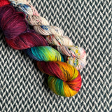 DUSK RAINBOW with In Transit *DK Hat Set* -- Greenwich Village DK yarn -- ready to ship