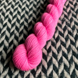 Highlighter Pink -- mini-skein -- Times Square sock yarn-- ready to ship
