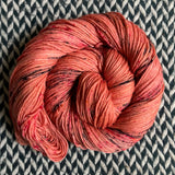 SOUVENIR T-SHIRT PEACH -- Greenwich Village merino DK yarn -- ready to ship