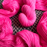 HIGHLIGHTER PINK -- Broadway sparkle sock yarn -- ready to ship