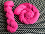 HIGHLIGHTER PINK -- Broadway sparkle sock yarn -- ready to ship