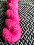 HIGHLIGHTER PINK -- dyed to order -- choose your yarn base