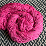 HIGHLIGHTER PINK -- dyed to order -- choose your yarn base