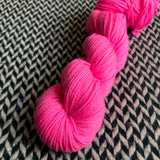 HIGHLIGHTER PINK -- dyed to order -- choose your yarn base