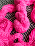 HIGHLIGHTER PINK -- Kew Gardens DK yarn -- ready to ship