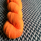 HIGHLIGHTER ORANGE -- dyed to order -- choose your yarn base