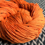 HIGHLIGHTER ORANGE -- dyed to order -- choose your yarn base