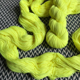 HIGHLIGHTER YELLOW -- dyed to order -- choose your yarn base