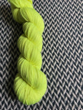 HIGHLIGHTER YELLOW -- Broadway sparkle sock yarn -- ready to ship