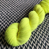 HIGHLIGHTER YELLOW -- dyed to order -- choose your yarn base
