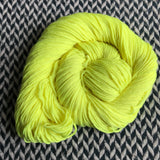 HIGHLIGHTER YELLOW -- dyed to order -- choose your yarn base