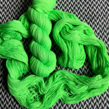 HIGHLIGHTER GREEN -- dyed to order -- choose your yarn base