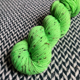 HIGHLIGHTER GREEN -- dyed to order -- choose your yarn base
