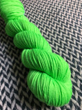 HIGHLIGHTER GREEN -- dyed to order -- choose your yarn base