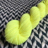Highlighter Yellow -- mini-skein -- Times Square sock yarn -- ready to ship