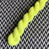 Highlighter Yellow -- mini-skein -- Times Square sock yarn -- ready to ship