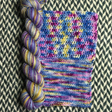 DEW JEWELS -- Half-Skein -- Alphabet City tweed sock yarn (black/grey nep) -- ready to ship