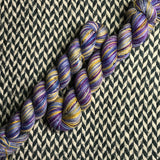 DEW JEWELS -- Half-Skein -- Alphabet City tweed sock yarn (black/grey nep) -- ready to ship