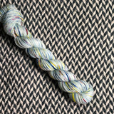 OCEAN OF YOUR BUTTERFLIES -- Half-Skein -- Broadway sparkle sock yarn -- ready to ship