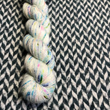 THE COLOR PARROT -- Half-Skein -- Broadway sparkle sock yarn -- ready to ship