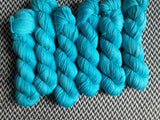HIGHLIGHTER BLUE -- dyed to order -- choose your yarn base