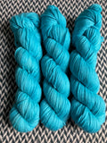 HIGHLIGHTER BLUE -- dyed to order -- choose your yarn base