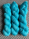 HIGHLIGHTER BLUE -- dyed to order -- choose your yarn base