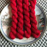 Heart -- mini-skein -- Times Square sock yarn-- ready to ship