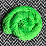 HIGHLIGHTER GREEN -- dyed to order -- choose your yarn base