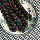 Comet Tail -- mini-skein -- Broadway sparkle sock yarn-- ready to ship