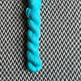 HIGHLIGHTER BLUE -- Half-Skein -- Times Square sock yarn -- ready to ship