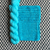 HIGHLIGHTER BLUE -- Half-Skein -- Times Square sock yarn -- ready to ship
