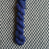 DON’T PANIC, PEACOCK -- Half-Skein -- Alphabet City tweed sock yarn (black/grey nep) -- ready to ship
