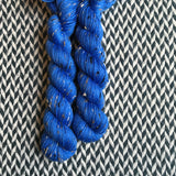 ULTRAMARINE -- Half-Skein -- Alphabet City tweed sock yarn (black/grey nep) -- ready to ship