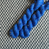 ULTRAMARINE -- Half-Skein -- Alphabet City tweed sock yarn (black/grey nep) -- ready to ship