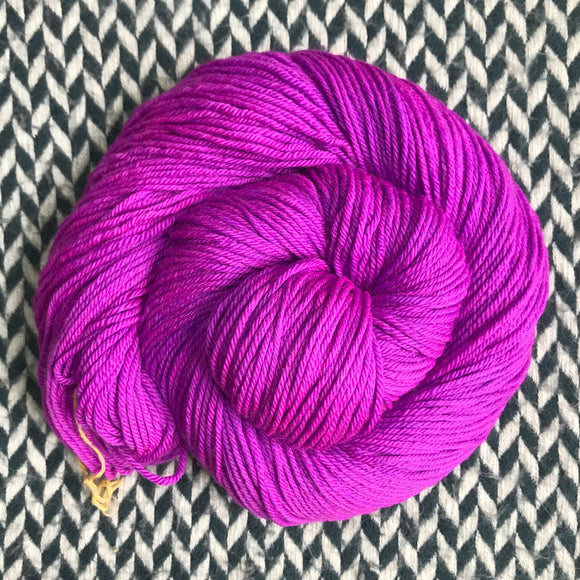 HIGHLIGHTER PURPLE -- dyed to order -- choose your yarn base
