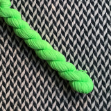 Highlighter Green -- mini-skein -- Times Square sock yarn -- ready to ship