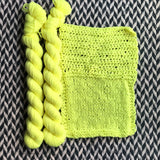 Highlighter Yellow -- mini-skein -- Times Square sock yarn -- ready to ship