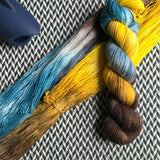 TIGER'S EYE SHARK -- dyed to order -- choose your yarn base