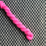 Highlighter Pink -- mini-skein -- Times Square sock yarn-- ready to ship