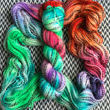 RIPTIDE -- Wave Hill zebra fingering yarn -- ready to ship